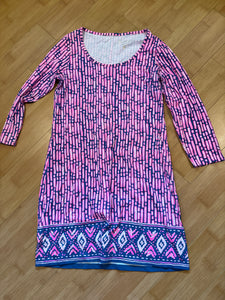 Lilly Pulitzer Medium Pink Geometric Shift Dress