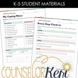 Coping Skills Worksheets & Visuals for Anxiety and Avoidance | DBT Distress Tolerance | Grades K-8
