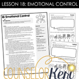Emotional Control Lesson: Executive Functioning Classroom Counseling Lesson