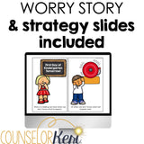 I Feel Worried Counseling Activity: Worry Lesson for Kindergarten Counseling