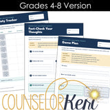 School Avoidance & Anxiety Toolkit for Counselors | K-8 Worksheets for School Refusal Individual School Counseling