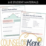 Coping Skills Worksheets & Visuals for Anxiety and Avoidance | DBT Distress Tolerance | Grades K-8