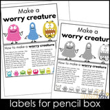 Externalizing Worry: Create a Worry Character Discussion Prompts and Cards for Counseling