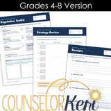 School Avoidance & Anxiety Toolkit for Counselors | K-8 Worksheets for School Refusal Individual School Counseling