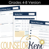School Avoidance & Anxiety Toolkit for Counselors | K-8 Worksheets for School Refusal Individual School Counseling