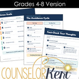 School Avoidance & Anxiety Toolkit for Counselors | K-8 Worksheets for School Refusal Individual School Counseling