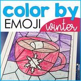 Winter Color by Feeling Activity: Identify Feelings Color by Emoji Counseling