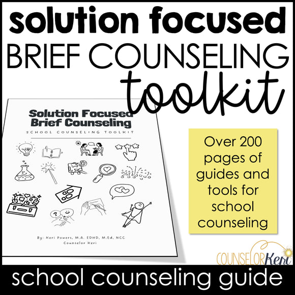 Solution Focused Brief Counseling Guide & Toolkit: SFBC Counseling Materials eBook