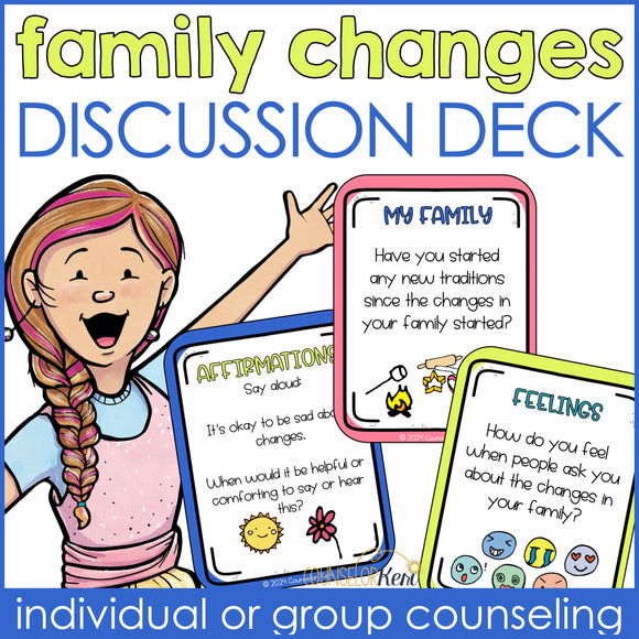 Divorce & Separation Activity: Family Changes Discussion Prompts for Counseling