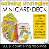 Calming Strategies: Mini Card Deck for Coping Skills SEL Activity or Calm Corner