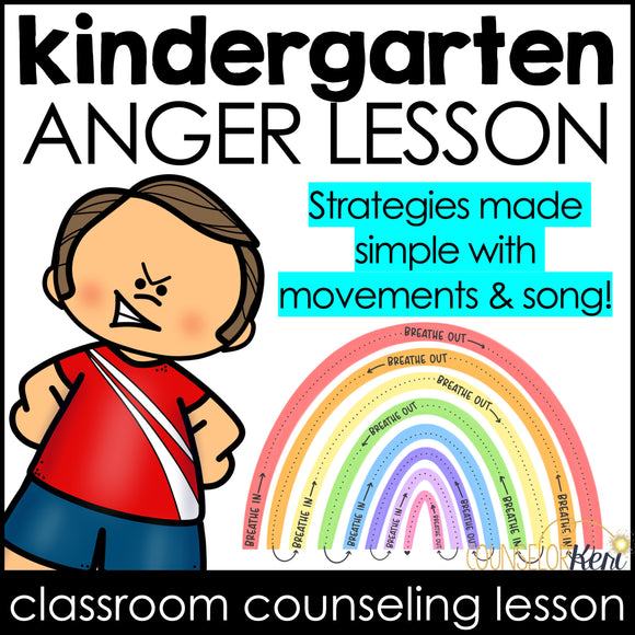 Anger Counseling Activity: Anger Lesson for Kindergarten Counseling