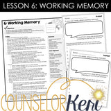 Working Memory: Executive Functioning Classroom Counseling Lesson