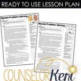 Recess Problem Solving Counseling Lesson: Recess SEL Activity
