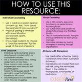 Flexible Thinking Reminder Cards for Perfectionistic Thinkers School Counseling