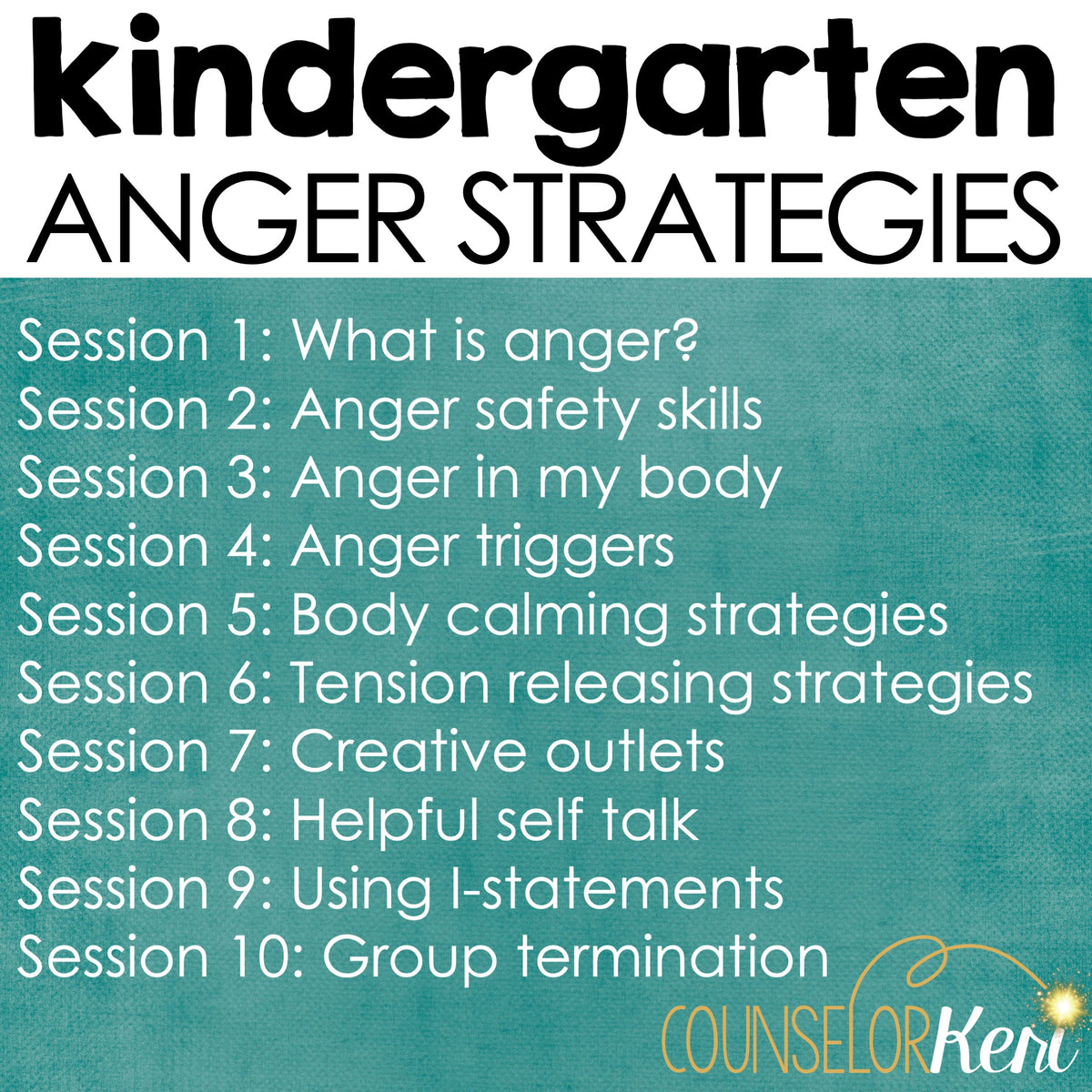 Kindergarten Anger Group: Managing Anger Activities for Group Counseli ...