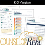 School Avoidance & Anxiety Toolkit for Counselors | K-8 Worksheets for School Refusal Individual School Counseling