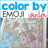 Winter Color by Feeling Activity: Identify Feelings Color by Emoji Counseling