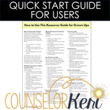 Flexible Thinking Reminder Cards for Perfectionistic Thinkers School Counseling