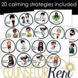 Winter Calming Strategies Bulletin Board and Door Decor for SEL and Counseling