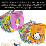 Calming Strategies: Mini Card Deck for Coping Skills SEL Activity or Calm Corner