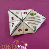 Feelings Calming Strategy Tool: Emoji Fortune Tellers for Counseling and SEL