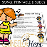 Respect Counseling Activity: Respect Lesson Kindergarten Counseling and SEL