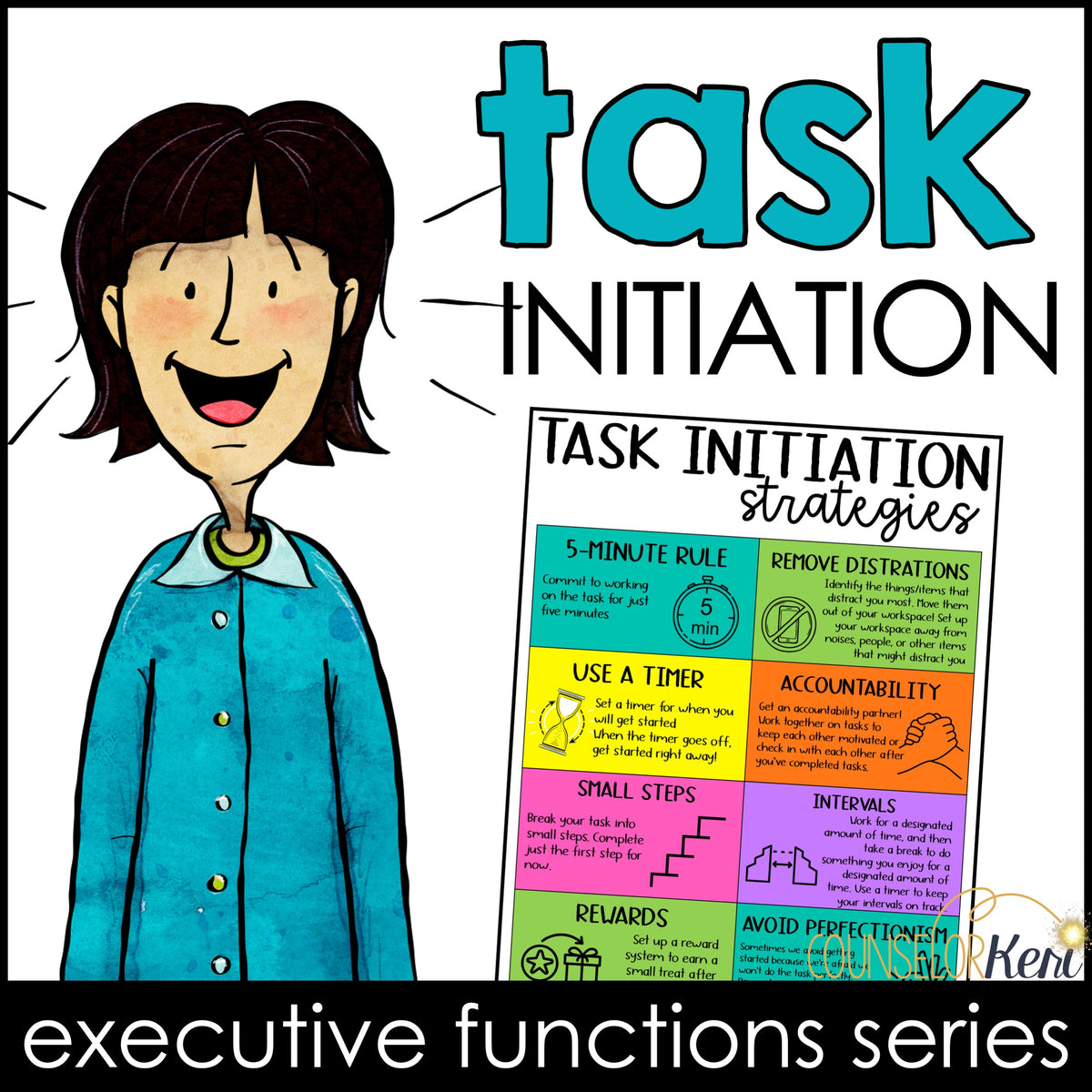 Task Initiation Strategies.pdf Task Initiaion Lesson: Executive Functioning Classroom Counseling Less ...