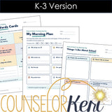 School Avoidance & Anxiety Toolkit for Counselors | K-8 Worksheets for School Refusal Individual School Counseling