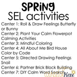 Spring SEL Centers: Spring Counseling Activities for Classroom Counseling
