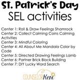 St. Patrick's Day SEL Centers: St Patricks Counseling Activities for March