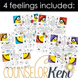 Feelings Calming Strategy Tool: Emoji Fortune Tellers for Counseling and SEL