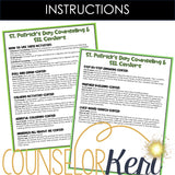 St. Patrick's Day SEL Centers: St Patricks Counseling Activities for March