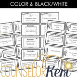 Flexible Thinking Reminder Cards for Perfectionistic Thinkers School Counseling