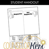 Respect Counseling Activity: Respect Lesson Kindergarten Counseling and SEL