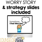 I Feel Worried Counseling Activity: Worry Lesson for Kindergarten Counseling