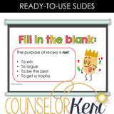 Recess Problem Solving Counseling Lesson: Recess SEL Activity