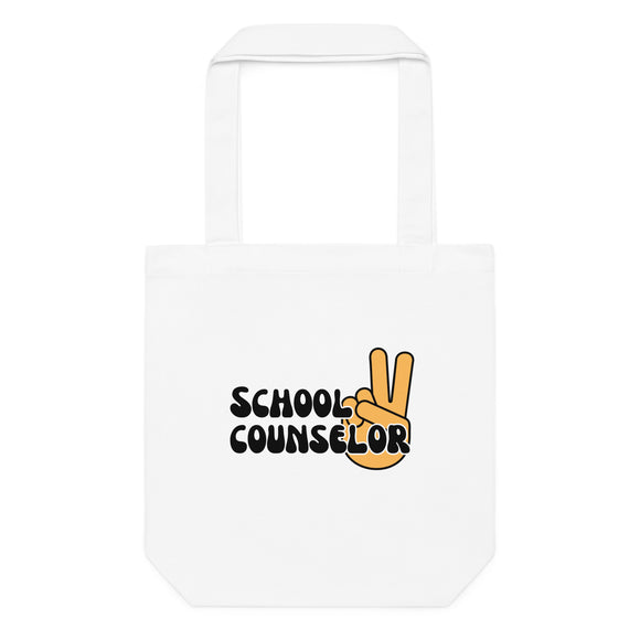 School Counselor Peace Cotton tote bag