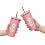 School Counselor Insulated tumbler with a straw