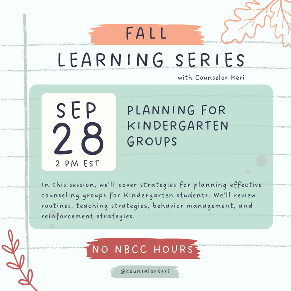 Fall Learning Series Webinar: Planning for Kindergarten Groups