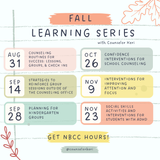 Fall Learning Series Webinar: Social Skills Activities and Interventions for Students with ADHD (NBCC Clock Hour)