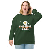 Counselor Vibes organic raglan sweatshirt