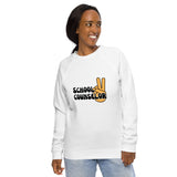 School Counselor Peace Unisex organic raglan sweatshirt