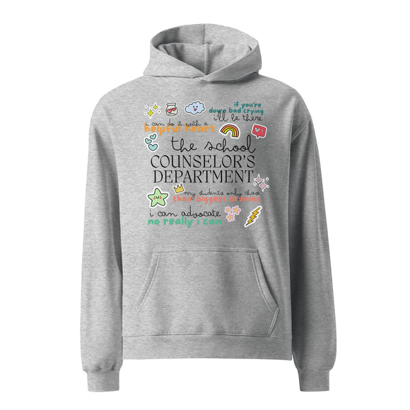 The School Counselor's Department Unisex oversized hoodie