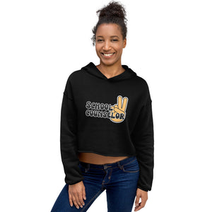 School Counselor Peace Crop Hoodie