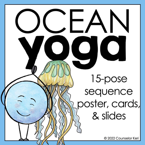 Ocean Yoga Activity: Yoga Brain Break for School Counseling Lesson