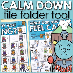 Calm Down Corner Self Regulation Lap Book: Label Feelings & Calming Strategies