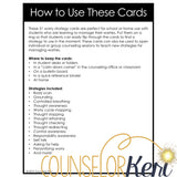 Worry Management Strategies: Worry Strategy Cards for School Counseling