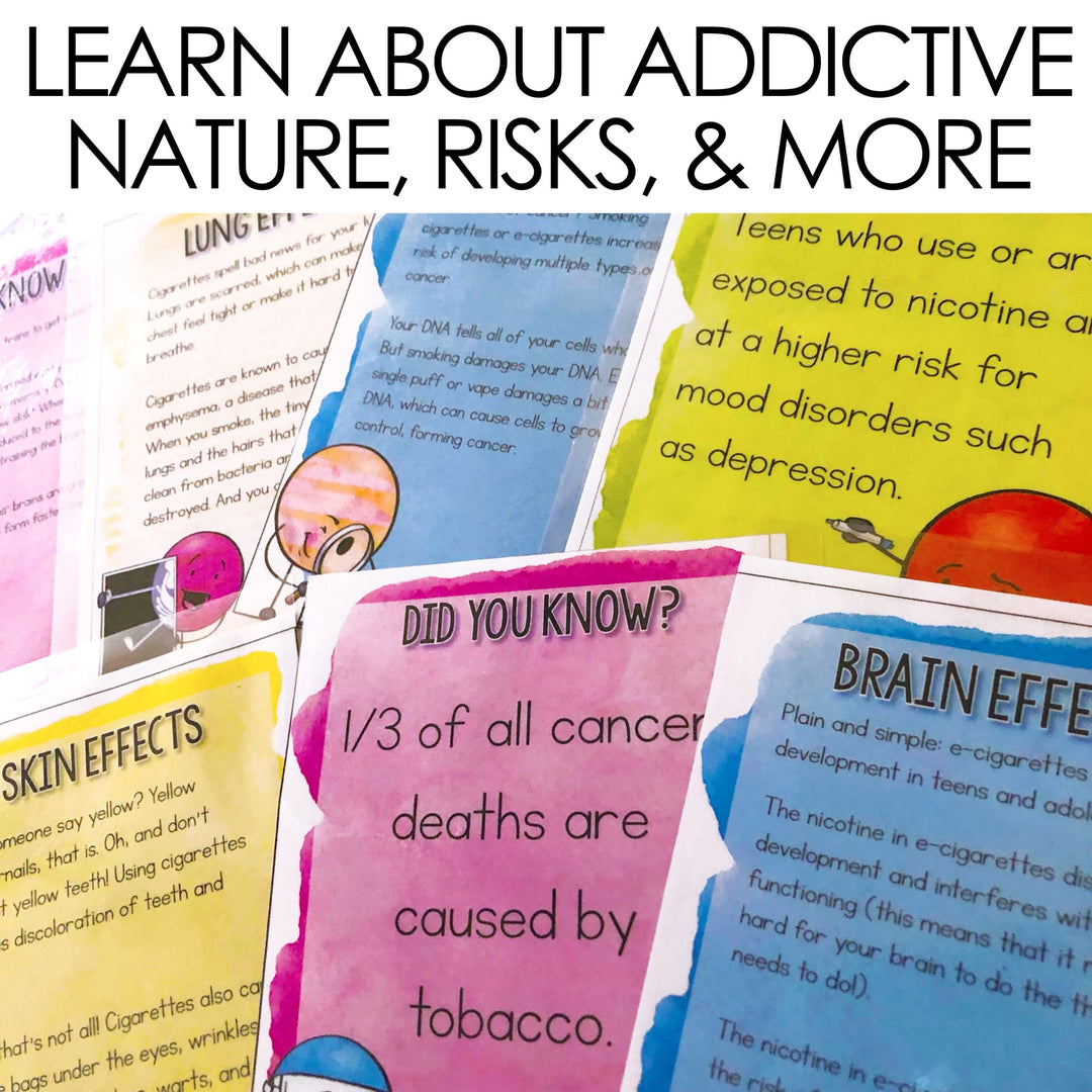 Vaping Lesson Vaping Cigarettes and E-Cigarettes Classroom Guidance Lesson ...