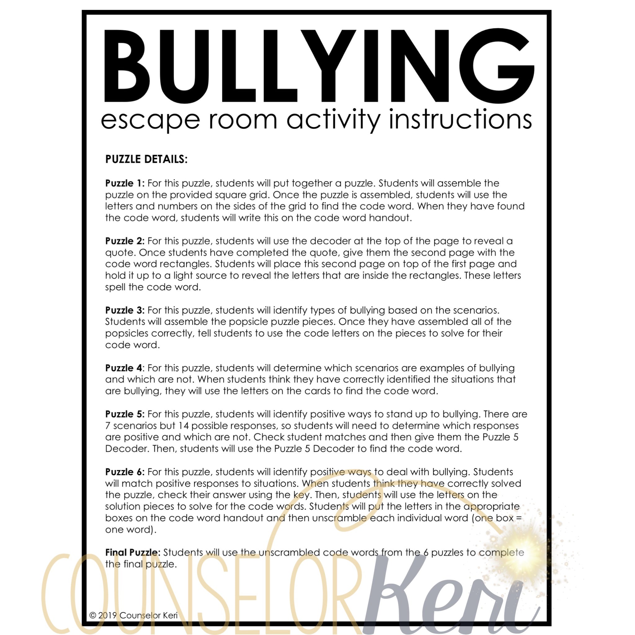 My Secret Bully Activities