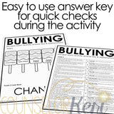Bullying Activities Bundle for School Counseling: Bullying Lessons & Activities